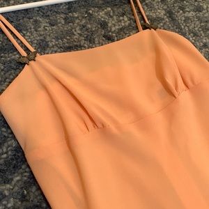 Y2K Peach Dress with Butterflies